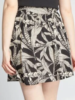 Falda Vaporosa Con Estampado - NEGRO -Zalaris Tienda falda vaporosa con estampado negro aeq53 2 frb3