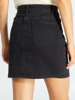 Falda Vaquera Corta - Negro -Zalaris Tienda falda vaquera corta negro xb225 3 frb3