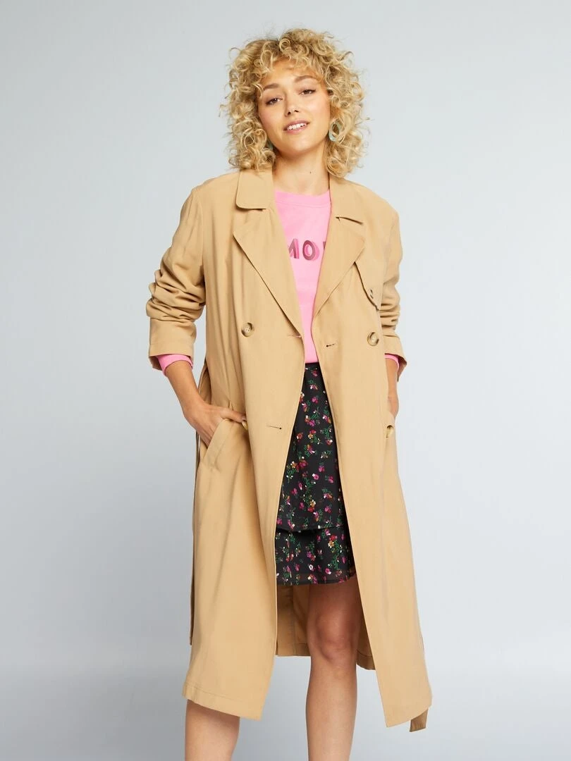 Gabardina Vaporosa - BEIGE 3 Gabardina Vaporosa - BEIGE