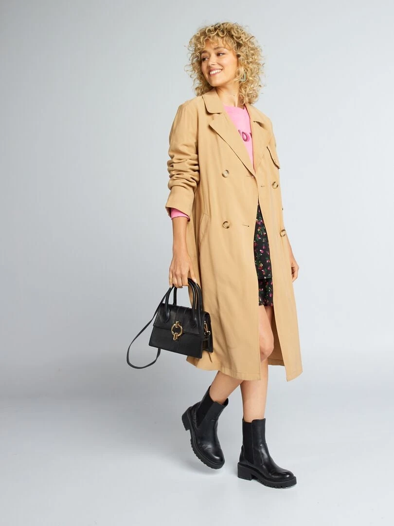 Gabardina Vaporosa - BEIGE 4 Gabardina Vaporosa - BEIGE - Imagen 2