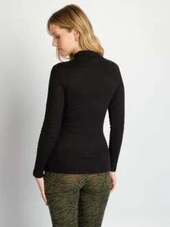 Jersey De Lactancia Con Cuello Alto - Negro -Zalaris Tienda jersey de lactancia con cuello alto negro akq37 3 frb4