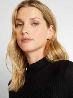 Jersey De Lactancia Con Cuello Alto - Negro -Zalaris Tienda jersey de lactancia con cuello alto negro akq37 3 frb5