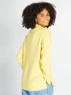 Jersey De Punto Con Cuello Alto - Amarillo -Zalaris Tienda jersey de punto con cuello alto amarillo aje13 5 frb3