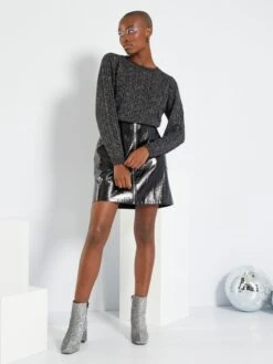 Jersey De Punto Lúrex 'JDY' - Negro -Zalaris Tienda jersey de punto lurex jdy negro zm095 1 frb2