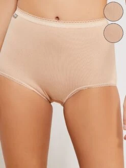 Juego De 2 Bragas Maxi De Algodón Elástico 'Playtex' - BLANCO