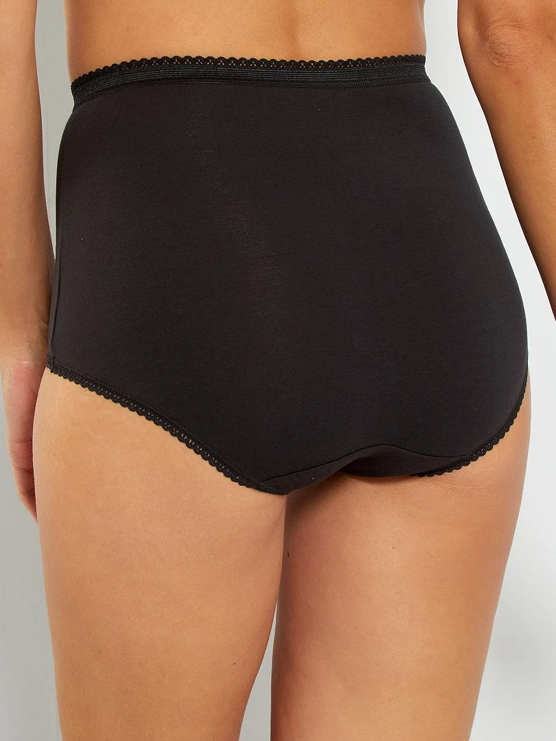 Juego De 2 Bragas Maxi De Algodón Elástico 'Playtex' - NEGRO 4 Juego De 2 Bragas Maxi De Algodón Elástico 'Playtex' - NEGRO - Imagen 2