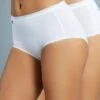 Juego De 2 Bragas Midi De Algodón 'Playtex' - Blanco -Zalaris Tienda juego de 2 bragas midi de algodon playtex blanco vj422 1 frb1