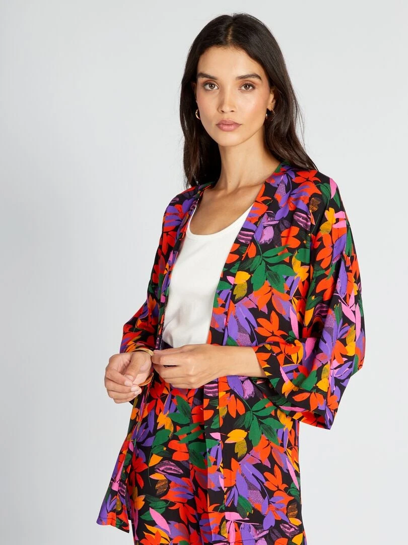 Kimono De Playa Multicolor - ROSA 3 Kimono De Playa Multicolor - ROSA