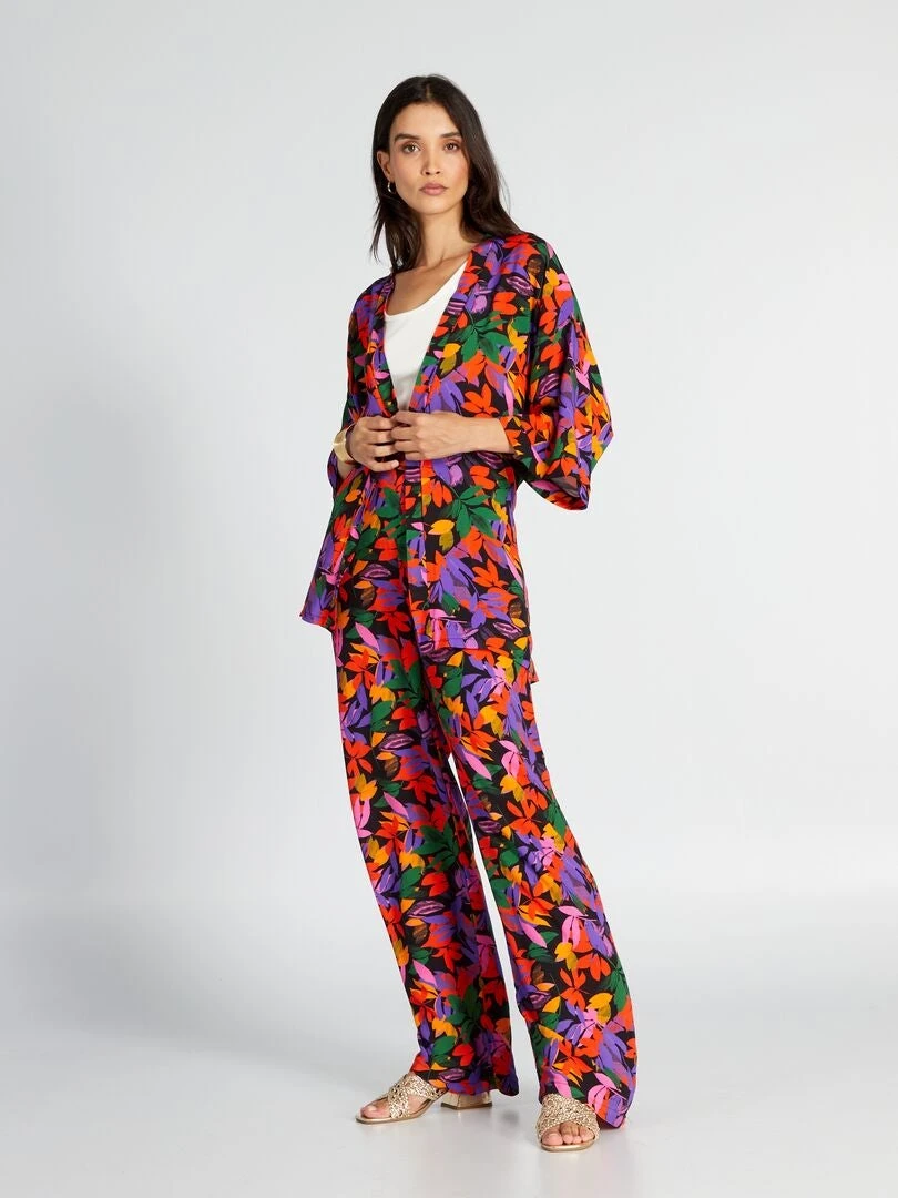 Kimono De Playa Multicolor - ROSA 4 Kimono De Playa Multicolor - ROSA - Imagen 2