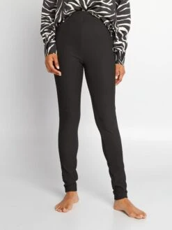 Legging De Canalé De Tiro Alto - Negro -Zalaris Tienda legging de canale de tiro alto negro ajj50 1 frb5