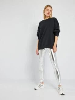 Legging Metálico - METAL PLATEADO