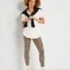 Legging Premamá Con Motivo De 'leopardo' - MARRON