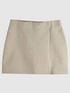 Minifalda Elástica A Rayas - BEIGERAYE -Zalaris Tienda minifalda elastica a rayas beigeraye ase65 1 frb4