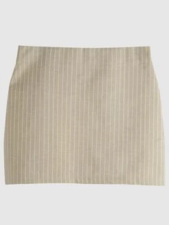 Minifalda Elástica A Rayas - BEIGERAYE -Zalaris Tienda minifalda elastica a rayas beigeraye ase65 1 frb5