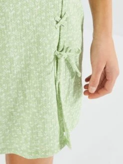 Minifalda Pantalón Con Estampado Floral Y Abertura - VERDE -Zalaris Tienda minifalda pantalon con estampado floral y abertura verde zq075 4 frb4