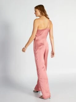 Mono Asimétrico Satinado - Salmón -Zalaris Tienda mono asimetrico satinado salmon avj89 1 frb3