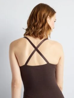 Mono Con Tirantes Cruzados - JAVA MARRÓN -Zalaris Tienda mono con tirantes cruzados java marron agj33 2 frb3