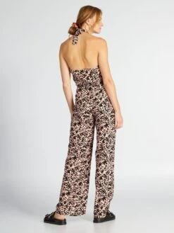 Mono Estampado Con Espalda Descubierta - FLO BL -Zalaris Tienda mono estampado con espalda descubierta flo bl avj86 1 frb3