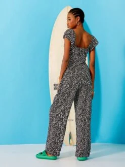 Mono Largo Con Estampado - NEGRO -Zalaris Tienda mono largo con estampado negro zr780 4 frb3