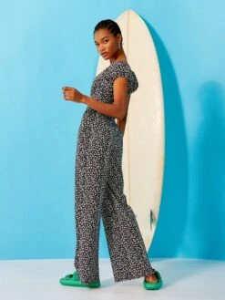 Mono Largo Con Estampado - NEGRO -Zalaris Tienda mono largo con estampado negro zr780 4 frb4