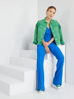 Mono Largo De Punto De Canalé - AZUL -Zalaris Tienda mono largo de punto de canale azul azi36 1 frb2