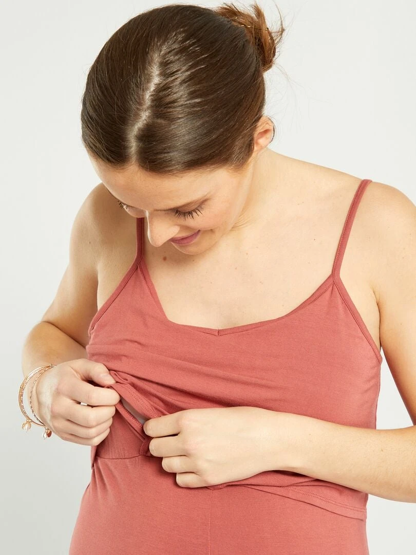 Mono Premamá De Tirantes - ROJO 4 Mono Premamá De Tirantes - ROJO - Imagen 2