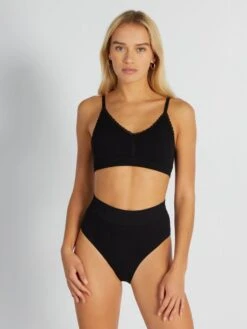 Pack De 2 Braguitas Altas De Canalé - Negro -Zalaris Tienda pack de 2 braguitas altas de canale negro aje71 1 frb4