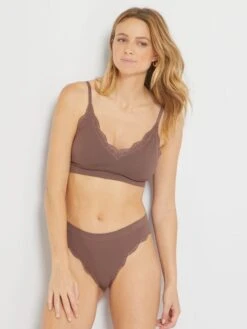 Pack De 2 Braguitas Brasileñas Sin Costuras - MARRON -Zalaris Tienda pack de 2 braguitas brasilenas sin costuras marron zd133 1 frb4