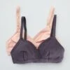 Pack De 2 Sujetadores De Lactancia De Algodón - Gris Antracita