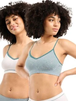 Pack De 2 Tops 'Billet Doux' - Blanco/azul -Zalaris Tienda pack de 2 tops billet doux blancoazul vd614 24 frb2