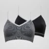 Pack De 2 Tops 'Billet Doux' - Negro/gris