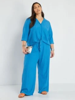 Pantalón Ancho - AZUL MEDITERRANEO