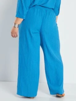 Pantalón Ancho - AZUL MEDITERRANEO -Zalaris Tienda pantalon ancho azul mediterraneo anc92 1 frb3