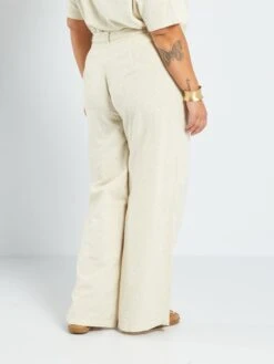 Pantalón Ancho - BEIGE -Zalaris Tienda pantalon ancho beige alz68 1 frb4