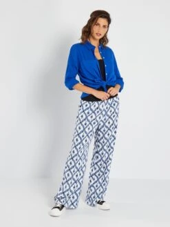 Pantalón Ancho Con Estampado 'JDY' - Ikat -Zalaris Tienda pantalon ancho con estampado jdy ikat aim97 1 frb5