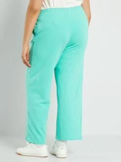 Pantalón Ancho De Felpa - VERDE -Zalaris Tienda pantalon ancho de felpa verde zs026 1 frb3