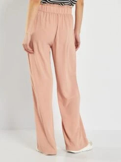 Pantalón Ancho De Punto De Crepé 'JDY' - ROSA -Zalaris Tienda pantalon ancho de punto de crepe jdy rosa abw35 2 frb3