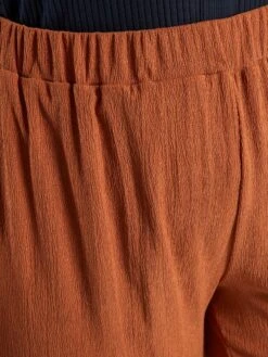 Pantalón Ancho De Punto De Crepé - MARRON -Zalaris Tienda pantalon ancho de punto de crepe marron awf35 2 frb5