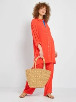 Pantalón Ancho De Talle Alto - ROSA -Zalaris Tienda pantalon ancho de talle alto rosa ajy69 2 frb2