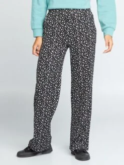 Pantalón Ancho Estampado Moteado - SNO PXBETE -Zalaris Tienda pantalon ancho estampado moteado sno pxbete adz44 1 frb2