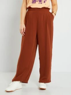 Pantalón Ancho 'Only' - NARANJA -Zalaris Tienda pantalon ancho only naranja add08 2 frb4