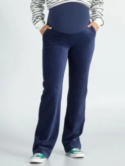 Pantalón Ancho Premamá De Pana - IRIS NEGRO -Zalaris Tienda pantalon ancho premama de pana iris negro ajo83 1 frb2