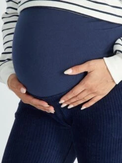 Pantalón Ancho Premamá De Pana - IRIS NEGRO -Zalaris Tienda pantalon ancho premama de pana iris negro ajo83 1 frb4