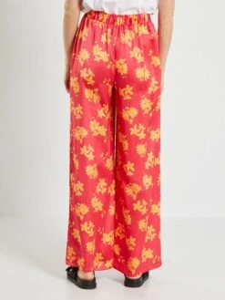 Pantalón Ancho Satinado - 2 Bolsillos - ROSA -Zalaris Tienda pantalon ancho satinado 2 bolsillos rosa zo128 8 frb3