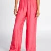 Pantalón Ancho Satinado - Rosa