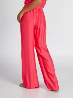 Pantalón Ancho Satinado - Rosa -Zalaris Tienda pantalon ancho satinado rosa avg77 2 frb3