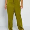 Pantalón Ancho Satinado - VERDE