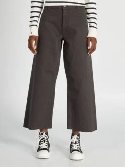 Pantalón Ancho Wide Leg Cropped - Negro -Zalaris Tienda pantalon ancho wide leg cropped negro aof15 5 frb3