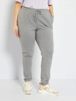 Pantalón De Jogging De Felpa - GRIS -Zalaris Tienda pantalon de jogging de felpa gris zq913 4 frb2