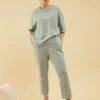 Pantalón De Jogging De French Terry - Gris Azul